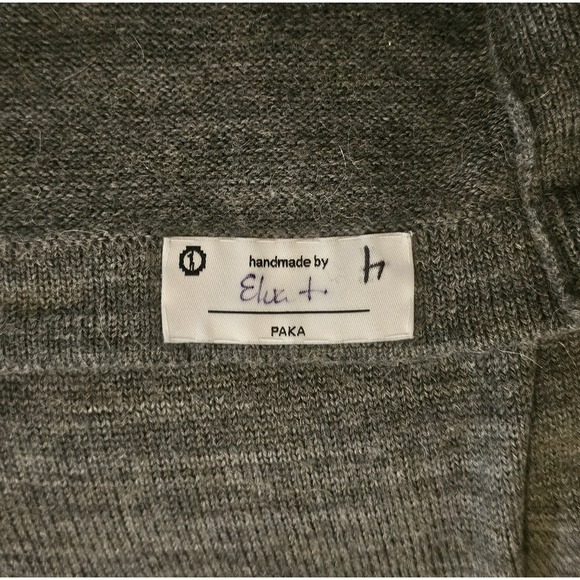 PAKA Men's Unisex THE HOODIE Sweater Knit Lightweight Alpaca Outdoor M Green - Picture 5 of 5